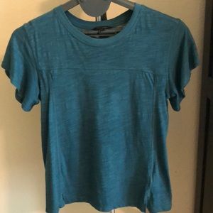 Banana Republic teal flutter shirt
